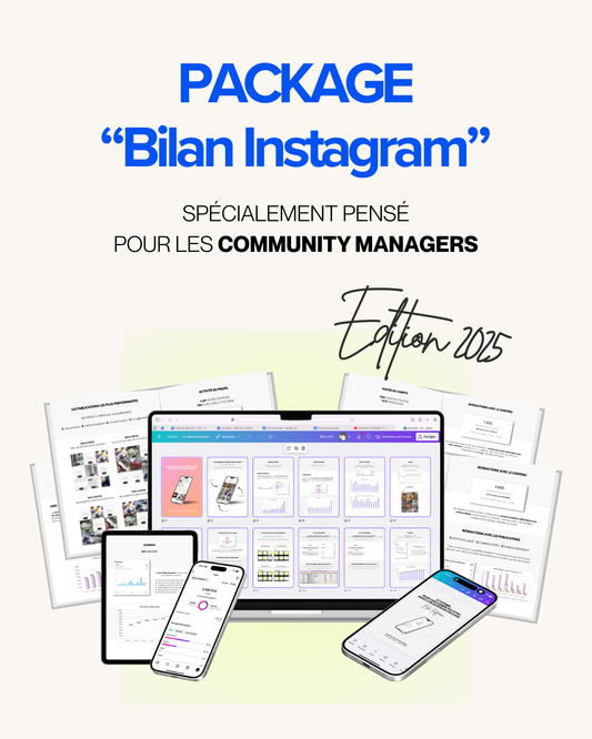 Package BILAN INSTAGRAM, clé en main et spécialement pensé pour les Community Managers !