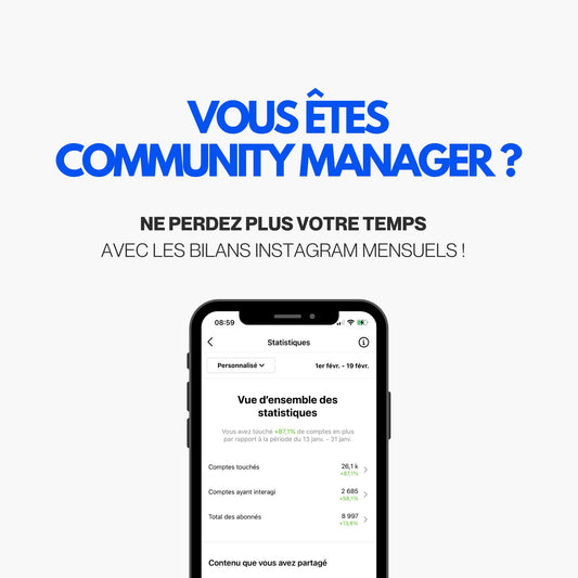 Package BILAN INSTAGRAM, clé en main et spécialement pensé pour les Community Managers !